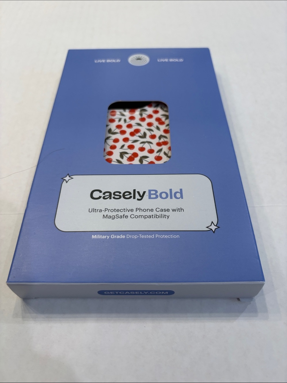 Casely Bold Ultra-Protective Cherry Print Phone Case - Casely - White/Red
